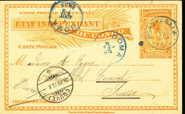 TT BELGIAN CONGO PS SBEP 27 FROM POPOKABAKA 20.07.1903 TO SWITZERLAND - Entiers Postaux