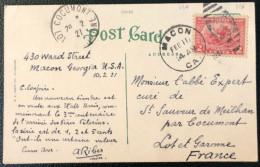 Etats-Unis N°226 Sur CPA De Macon, Georgia 11.2.1921 - (A145) - Marcophilie