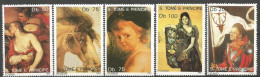 SANTO TOME Y PRINCIPE PICASSO RUBENS TITIEN YVERT NUM. 1042/1046 ** SERIE COMPLETA SIN FIJASELLOS - Sao Tome And Principe