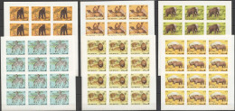 B0395 Imperf Ajman Fauna Wild Animals Of Africa Airmail !!! 6 Full Sh 12Set Mnh - Sonstige & Ohne Zuordnung