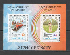 B0543 1983 S. Tome & Principe Sport Olympic Games Los Angeles 84 Sarajevo Kb Mnh - Other & Unclassified