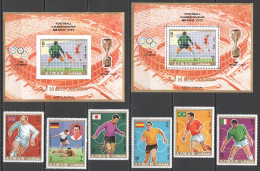 B0701 Imperf,Perf Ajman Sport Football World Cup 1970 Mexico 2Bl+Set Mnh - Other & Unclassified