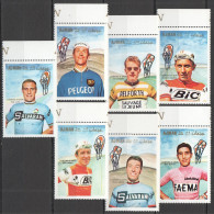 B0702 Ajman Champions Of Sport Cycling 1Set Mnh - Cycling