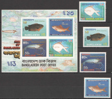 B0733 Imperf,Perf Bangladesh Fish & Marine Life #190-3 Michel 22 Euro Set+Kb Mnh - Marine Life