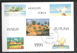 1990 - 404 A - Meilleurs Voeux - 13 - Cartes-maximum