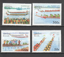 B0857 1997 Laos Olympic Games Canoe Racing Sport Set Mnh - Other & Unclassified