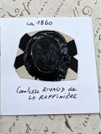 CACHET CIRE ANCIEN - Sigillographie - SCEAUX - WAX SEAL - Ca 1860 Comtesse RIVAUD De La RAFFINIÈRE - Sellos