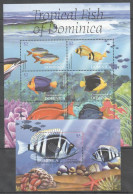 B0901 Dominica Fauna Marine Life Tropical Fish Of Dominica Bl+Kb Mnh - Marine Life