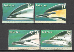 B0932 Tokelau Fauna Fish & Marine Life Dolphins 1Set Mnh - Marine Life