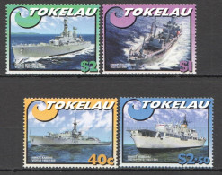 B0939 Tokelau Royal Navy Ships Hmnzs Visits #330-33 Set Mnh - Militares