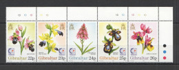 B0996 1995 Gibraltar Flora Nature Plants Flowers Orchids 1Set Mnh - Orchidées