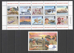 B0997 Solomon Islands World War Ii Wwii The Route To Victory 1Kb+1Bl Mnh - Militares
