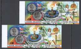 B1005 Cook Islands Olympic Games Participation Seoul 1988 ! Overprint 2Set Mnh - Other & Unclassified