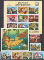 B1031 1996 Ghana Walt Disney'S Best Friends King Lion Aladdin 1Sh+1Bl+1Set Mnh - Disney