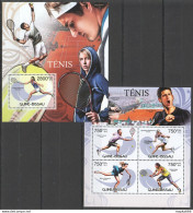 Bc503 2012 Guinea-Bissau Sport Tennis Stars Federer Djokovic Nadal Bl+Kb Mnh - Tennis