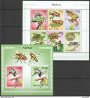 Bc790 2010 Guinea-Bissau Flora & Fauna Insects Honey Bees Abelhas 1Kb+1Bl Mnh - Abeilles