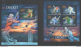 Ca707 2013 Central Africa Sport Le Cricket Stars Kb+Bl Mnh - Other & Unclassified