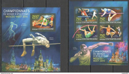 Ca708 2013 Central Africa World Championship Athletics Moscow 2013 Kb+Bl Mnh - Other & Unclassified