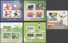 Ja465,483,488 2016 Olympic Games Rio Winners Football 4Kb+1Bl Mnh - Other & Unclassified