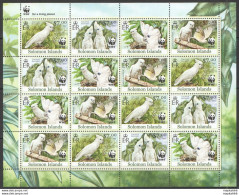 Ls109 2012 Solomon Islands Birds Wwf White Cockatoo #1676-1679 1Sh Mnh - Unused Stamps
