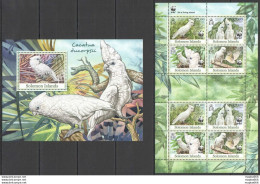 Ls110 2012 Solomon Islands Birds Wwf White Cockatoo #1676-1679 Kb+Bl129 Mnh - Ungebraucht