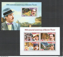 Ml401 2014 Maldives Music Great Composers Anniversary Giacomo Puccini Kb+Bl Mnh - Música