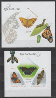 Oz0111 Imperf 2019 Fauna Insects Butterflies 1Kb+1Bl Mnh - Vlinders