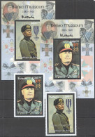 Oz0316 2016 World War Ii Wwii Benito Mussolini !! Silver 2Bl+2St Mnh - Militares