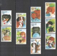 Pk Palau Fauna Pets Domestic Animals Dogs Set Mnh - Hunde