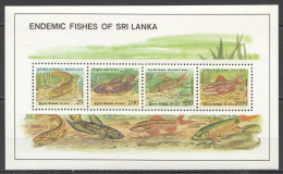 Wb170 Sri Lanka Fish & Marine Life Endemic 1Kb Mnh - Marine Life