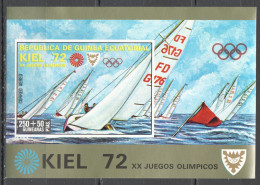 Wb190 Imperf Guinea Ecuatorial Olympic Games 1972 Munchen Water Sport Bl Mnh - Other & Unclassified