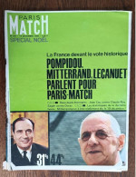 Paris Match N°871_ 18 Décembre 1965_Spécial Noël _La France Devant Le Vote Historique ;Pompidou,Mitterand,Lecanuet - Gente