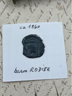 CACHET CIRE ANCIEN - Sigillographie - SCEAUX - WAX SEAL - Ca 1860 Baron RODIER - Timbri