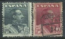 SPAIN,  1922/26, KING ALFONSO XIII STAMPS SET OF 2, # 342/43,USED. - Usados