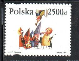 POLONIA POLAND POLSKA 1994 CHRISTMAS NATALE NOEL WEIHNACHTEN NAVIDAD NATAL 2500z MNH - Nuovi