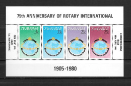 ZIMBABWE - BF 1 **MNH - 75 Ans Rotary - Rotary, Club Leones