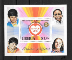 LIBERIA - BF 93 **MNH - 75 Ans Rotary - Rotary, Lions Club