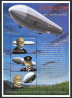 Grenada 2000 Graf Von Zeppelin Transport Aviation Airships Zeppelins LZ-2 LZ-127 LZ-130 MNH Stamps Block Luxe - Zeppelins