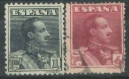 SPAIN,  1922/26, KING ALFONSO XIII STAMPS SET OF 2, # 342/43,USED. - Oblitérés