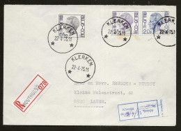 Sterstempel Bestellershalte KLERKEN 22/4/1975 Op Recommande - Postmarks With Stars