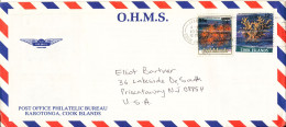 Cook Islands Air Mail Cover Sent To USA 12-10-1991 Topic Stamps - Islas Cook