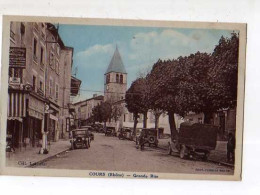 69 COURS Grande Rue Automobiles Anciennes, Pompe A Essence Mobiloil - Cours-la-Ville