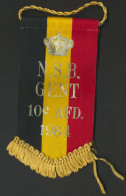 GENT * VLAGJE * NATIONALE STRIJDERSBOND BELGIE * 10e AFD * 1984 * PETIT DRAPEAU * WOII * 16 X 7.50 CM - Flags