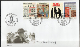 Martin Mörck. Denmark 2000. Events Of The 20th Century. Michel 1263 - 1266 FDC. Signed. - FDC