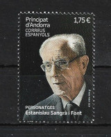 2024. Estanislau Sangrà I Font, Auditor General De Andorra. Sello Nuevo ** - Unused Stamps