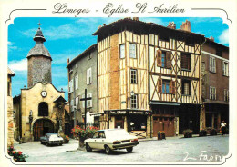 Automobiles - Limoges - Eglise Saint Aurélien - Capitale Des Arts Du Feu - CPM - Carte Neuve - Voir Scans Recto-Verso - Turismo