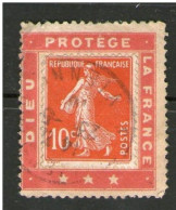 !!! 10 C SEMEUSE SUR PORTE TIMBRE DIEU PROTEGE LA FRANCE - Used Stamps