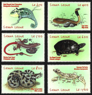 Sierra Leone 2001 Snakes Reptile Chameleon Cobra Lizard African Reptiles Amphibian Wildlife MNH Stamps Full Set Luxe - Andere & Zonder Classificatie