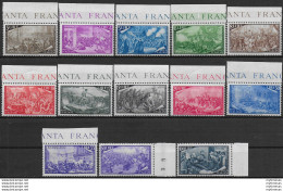 1948 Italia Risorgimento 13v. Bf MNH Sassone N. 580/91+E - Other & Unclassified