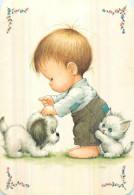 Petit Enfant Avec Petit Chien Et Chat - Collections, Lots & Series